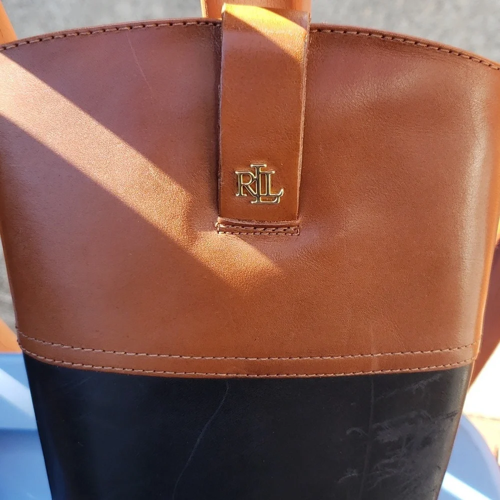 NWOT RALPH LAUREN  TONE RIDING POLO TALL BOOTS Women's 7.. Scratches! - Picture 6 of 11